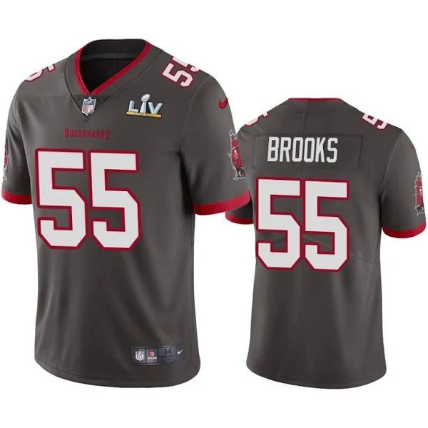 Men Tampa Bay Buccaneers #55 Derrick Brooks Nike Grey Super Bowl LV Limited NFL Jersey->tampa bay buccaneers->NFL Jersey
